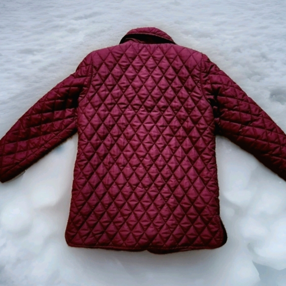 VTG Y2K The TOG Shop quilted jacket Size M Petite Color burgandy - Picture 10 of 13